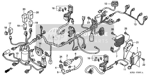 Honda NSS250A 2003 Wire Harness (NSS250A) for a 2003 Honda NSS250A